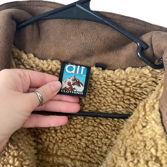 Alf Women's Size Medium Sherpa Brown Western Button Up Jacket - Picture 8 of 11